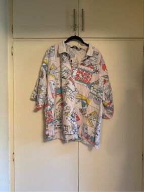 Bon Homme Abstract Print Short-Sleeve Shirt